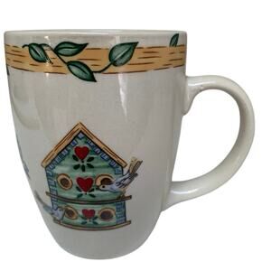 Thomson Pottery Birdhouse Coffee Tea Mug Vintage 10 Ounce Beautiful